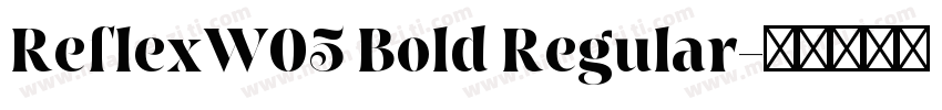 ReflexW05 Bold Regular字体转换